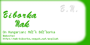 biborka mak business card